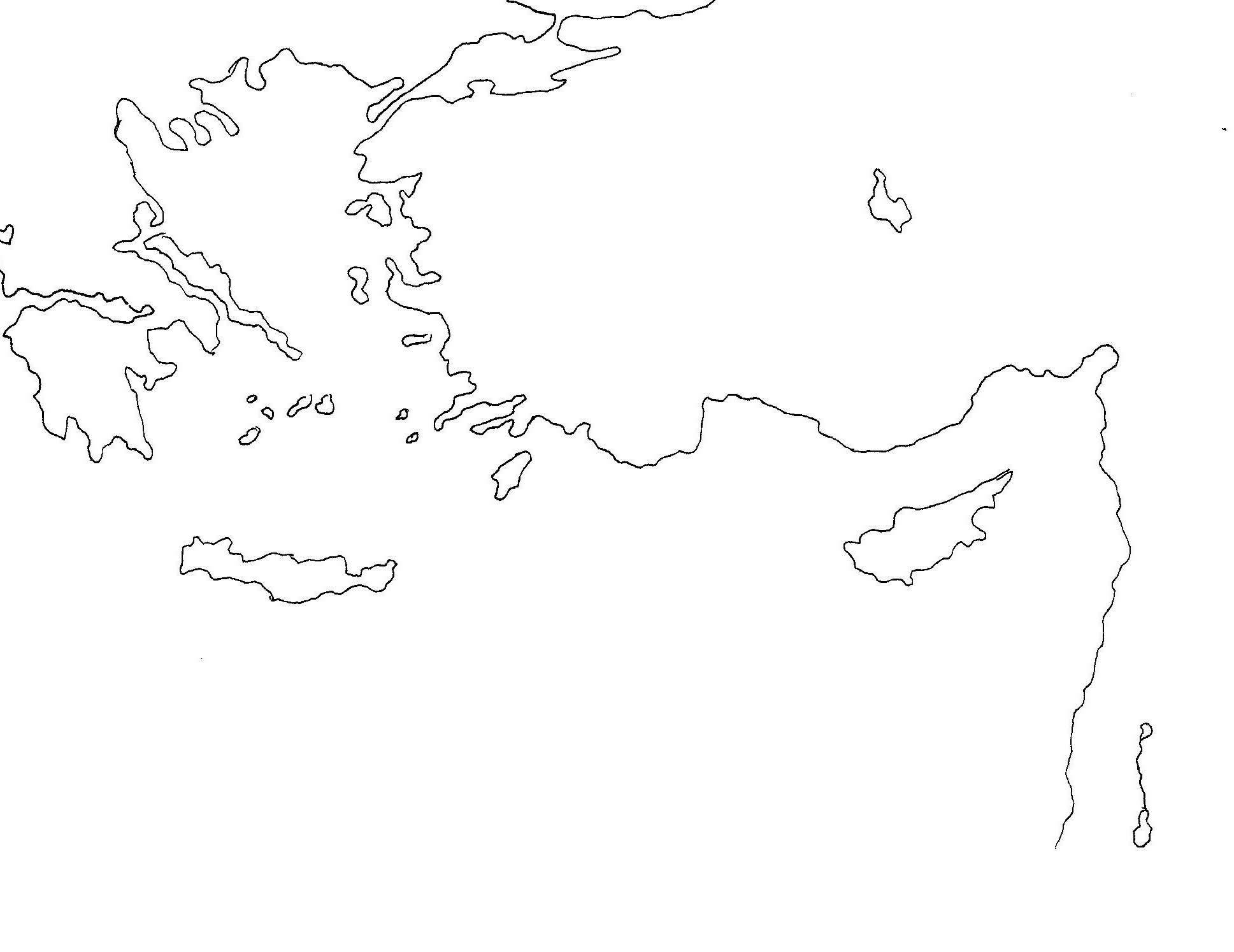 500 blank map greece israel